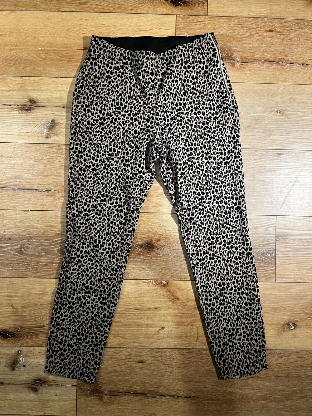 Animal Print Pants – Black/Cream